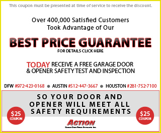 RECIVE A FREE GARAGE DOOR & OPENER SAFETY TEST AND INSPECTION